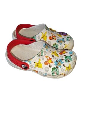 Crocs Kids' Classic Pokemon Clogs in a white and multi-color Pattern 11c Unisex